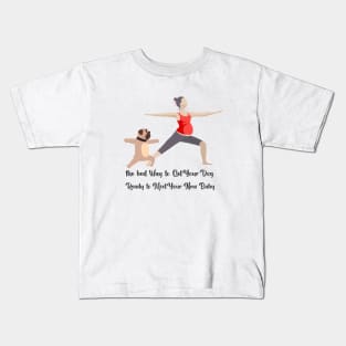 My dog is training with me and my new baby Kids T-Shirt